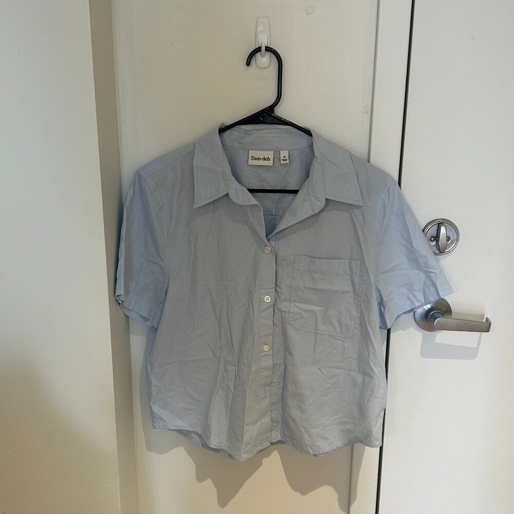 ARITZIA sunday best blue shirt